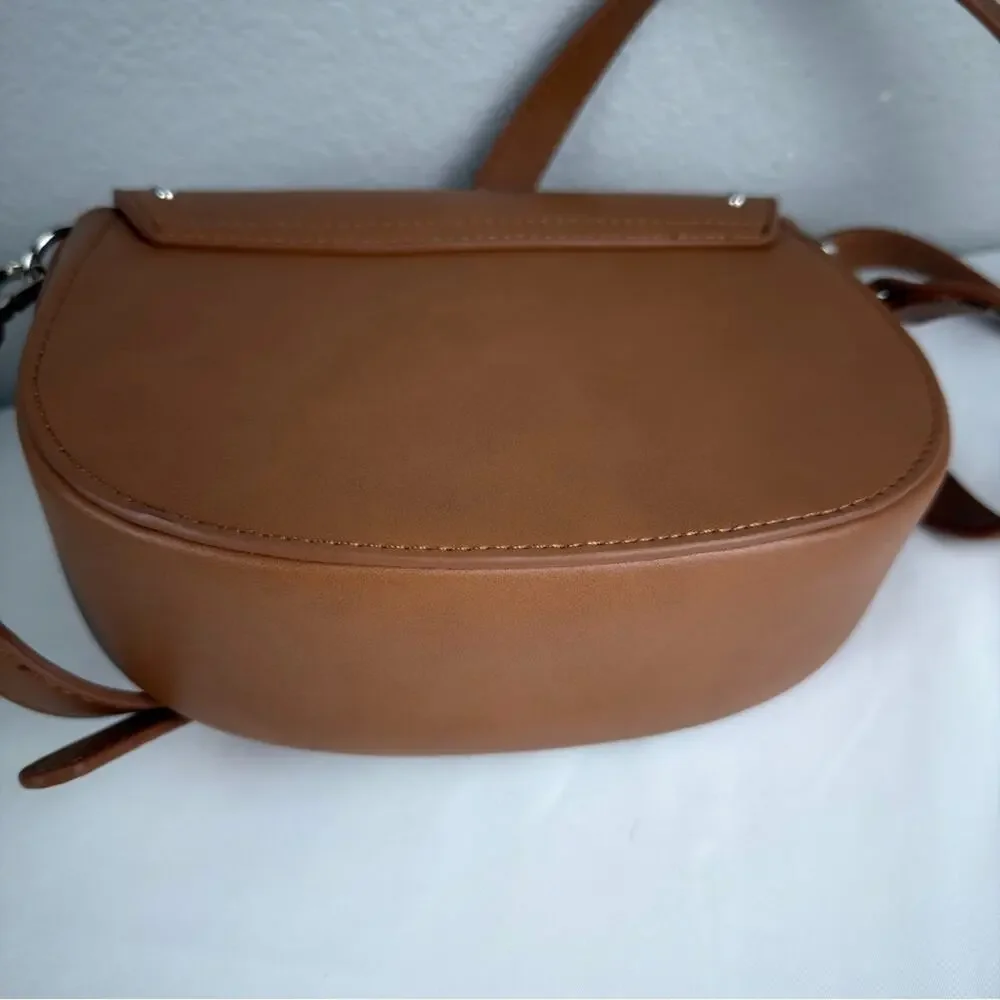 NWOT BOSTANTEN Crossbody Bag Women Vegan Leather Purse Studded Brown